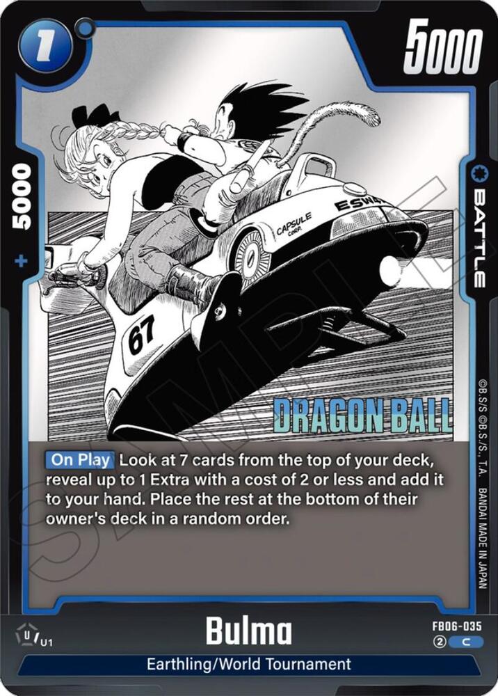 Bulma FB06-035 Manga Booster 01 Fusion World card