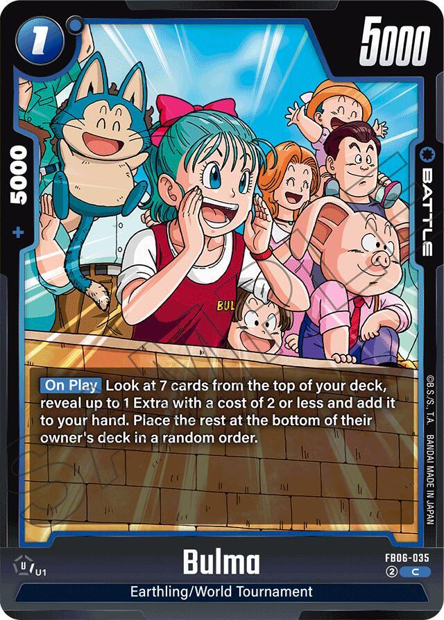 Bulma FB06-035 Rivals Clash Fusion World card