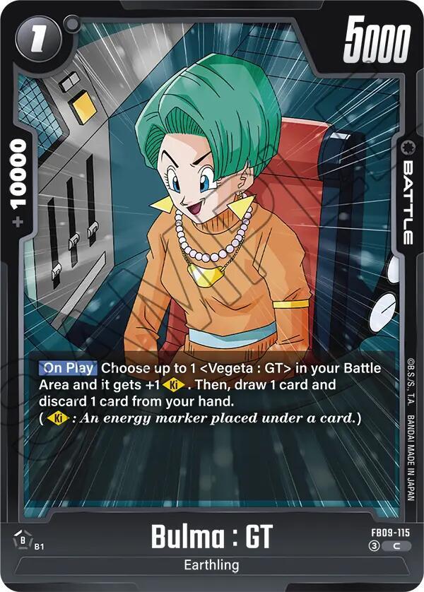 Bulma GT FB09-115 Dual Evolution Fusion World card
