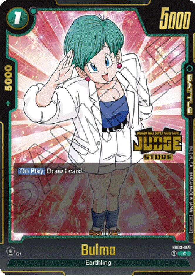 Bulma Judge Pack Store Judge 02 FB03-071 Tournament and Championship Promos Fusion World card