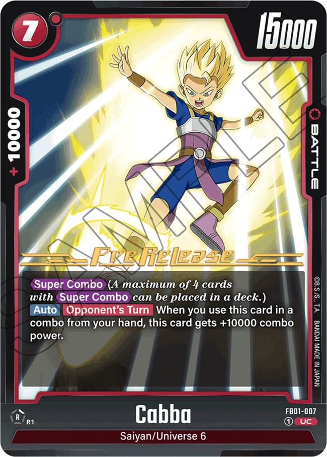 Cabba FB01-007 Awakened Pulse Pre-Release Cards Fusion World card