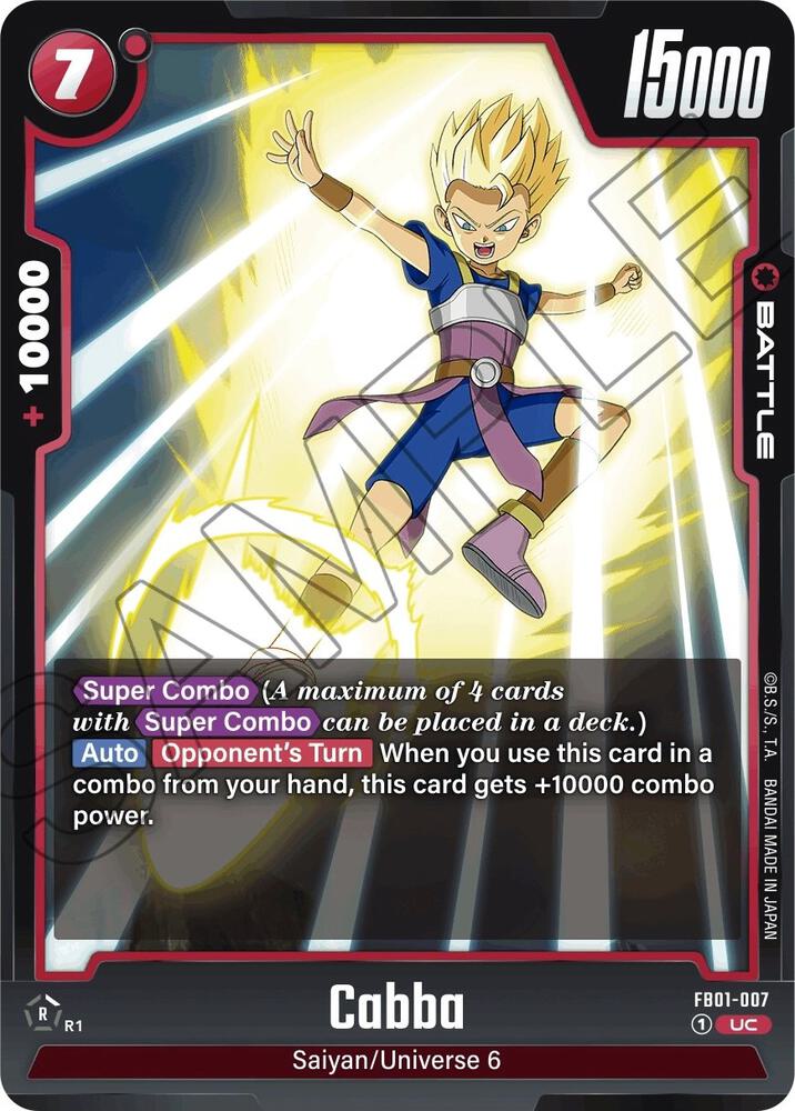 Cabba FB01-007 Awakened Pulse Fusion World card