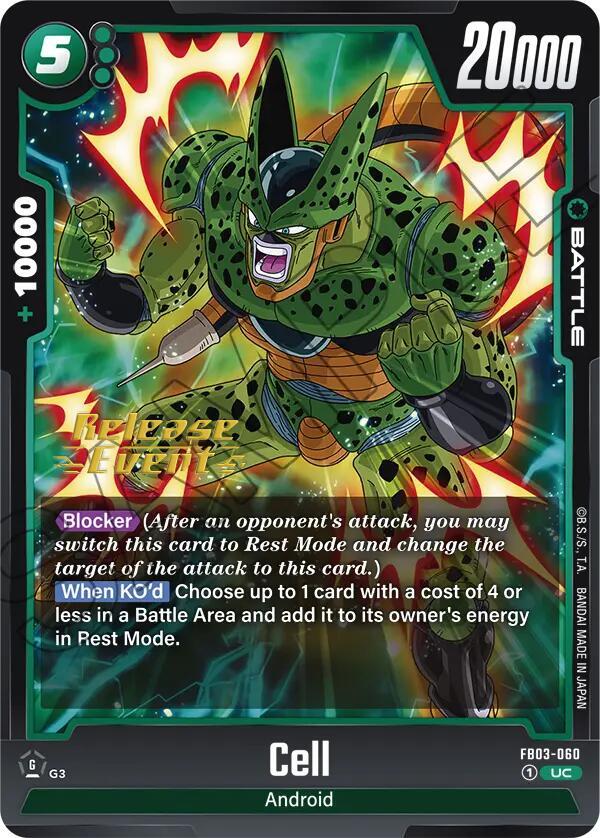 Cell FB03-060 Raging Roar Release Event Cards Fusion World card