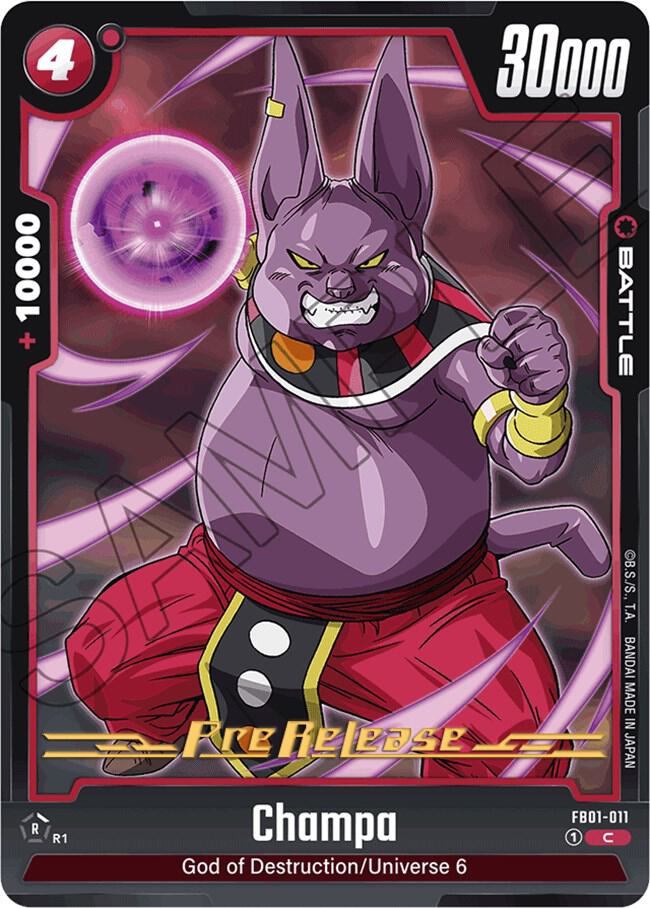 Champa FB01-011 Awakened Pulse Pre-Release Cards Fusion World card