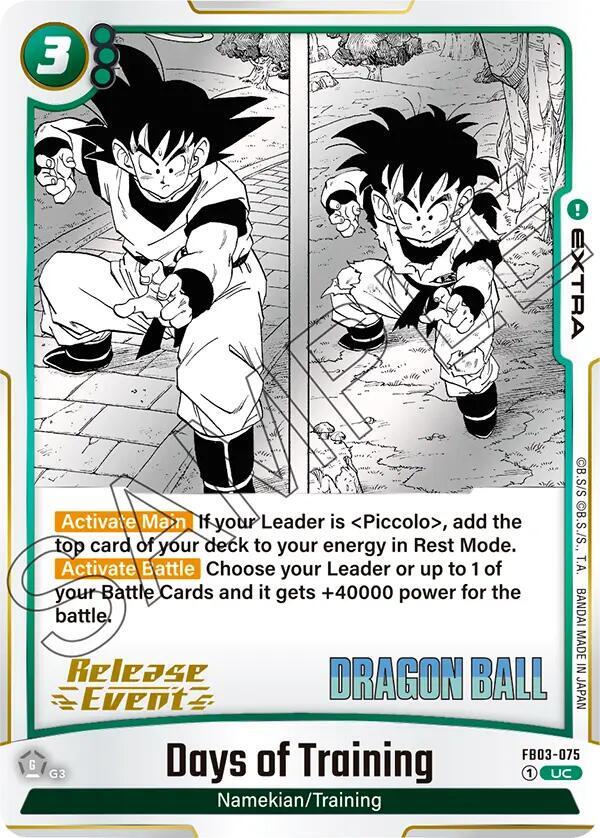 Days of Training FB03-075 Manga Booster 01 Release Event Cards Fusion World card