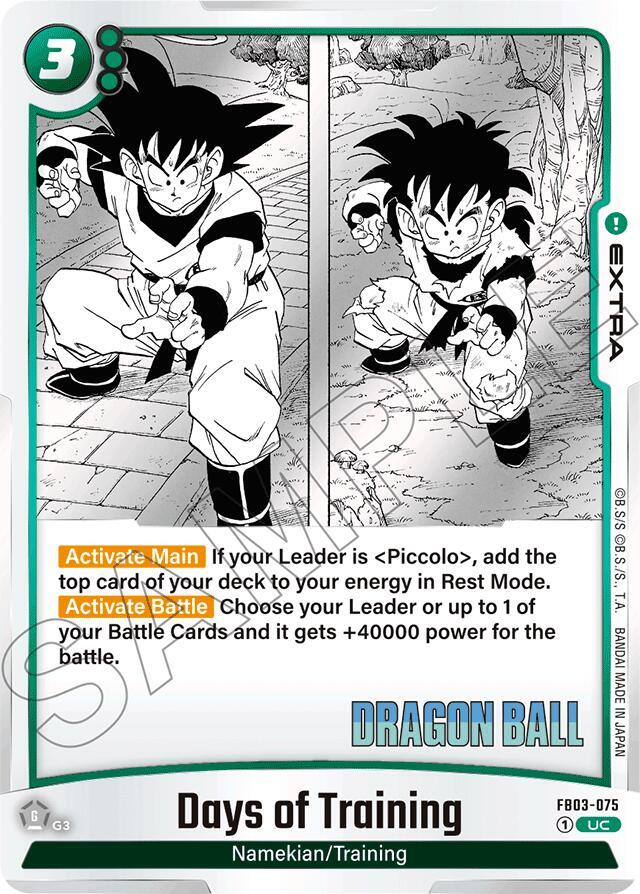 Days of Training FB03-075 Manga Booster 01 Fusion World card