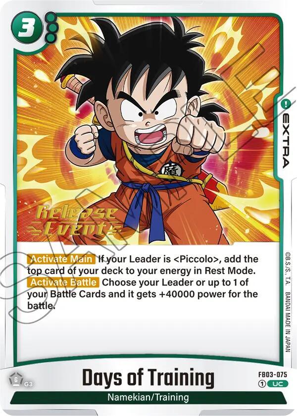 Days of Training FB03-075 Raging Roar Release Event Cards Fusion World card