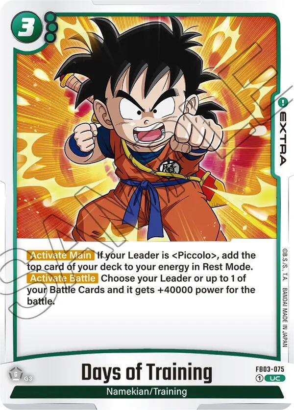 Days of Training FB03-075 Raging Roar Fusion World card