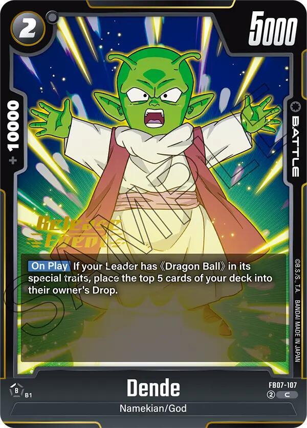 Dende FB07-107 Wish For Shenron Release Event Cards Fusion World card