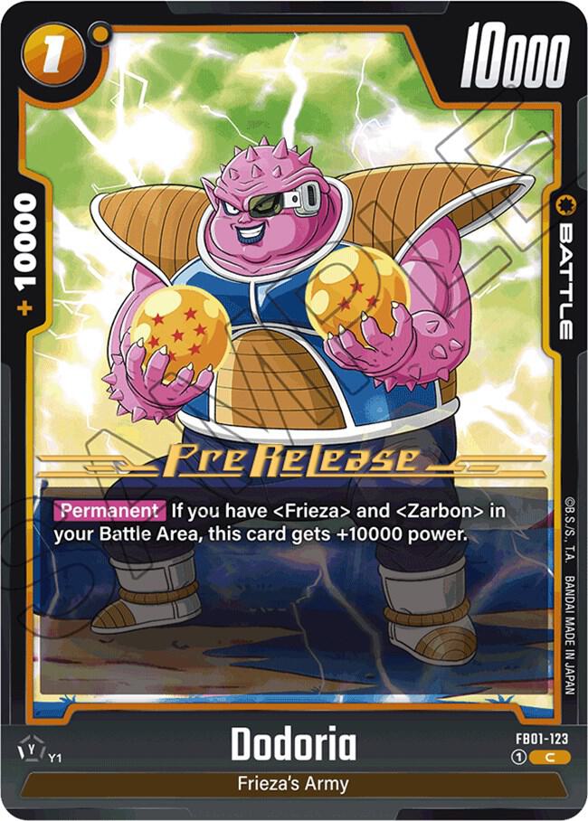 Dodoria FB01-123 Awakened Pulse Pre-Release Cards Fusion World card