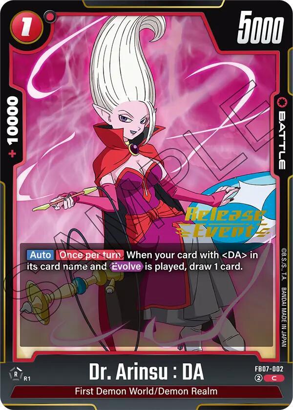 Dr Arinsu DA FB07-002 Wish For Shenron Release Event Cards Fusion World card