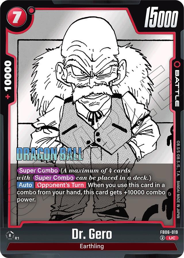 Dr Gero Holofoil FB06-019 Manga Booster 01 Fusion World card