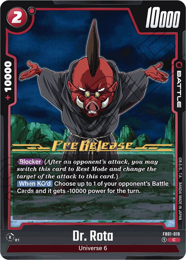 Dr Rota FB01-019 Awakened Pulse Pre-Release Cards Fusion World card