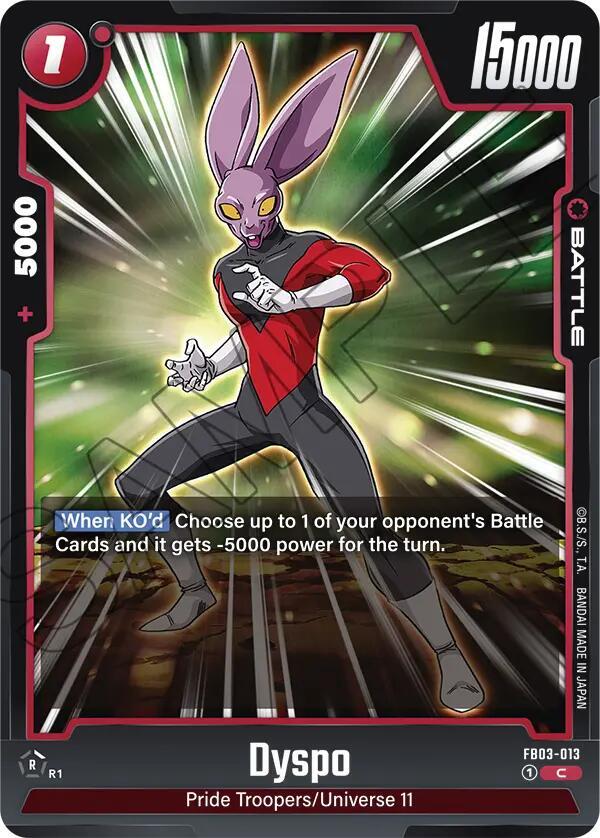 Dyspo FB03-013 Raging Roar Fusion World card