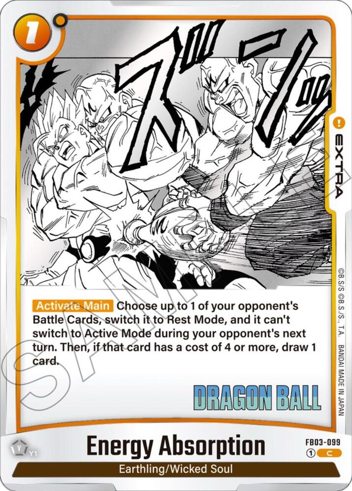 Energy Absorption Holofoil FB03-099 Manga Booster 01 Fusion World card