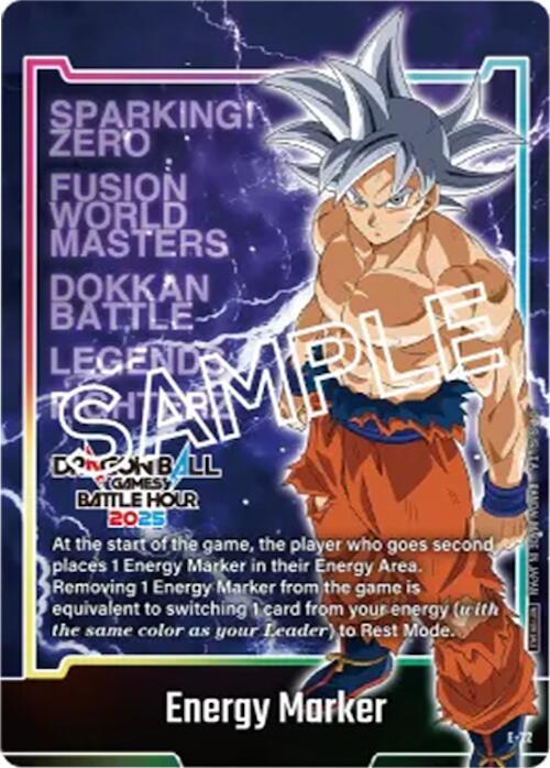 Energy Marker Dragon Ball Games Battle Hour 2025 Promo Card Set E-22 Fusion World Energy Markers Fusion World card