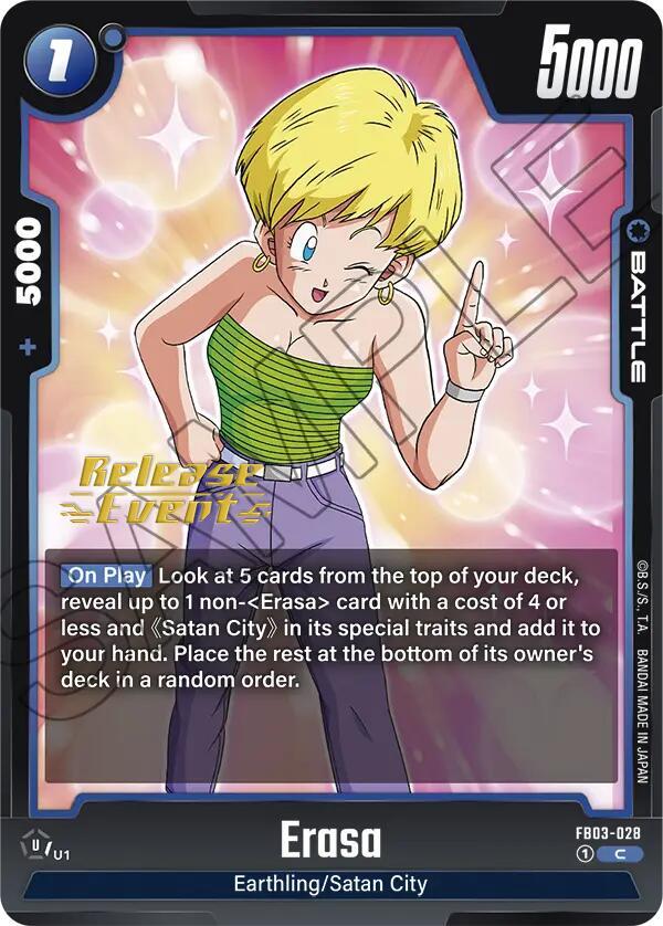 Erasa FB03-028 Raging Roar Release Event Cards Fusion World card