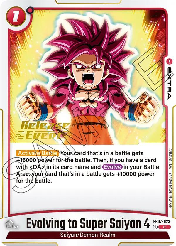 Evolving to Super Saiyan 4 FB07-023 Wish For Shenron Release Event Cards Fusion World card