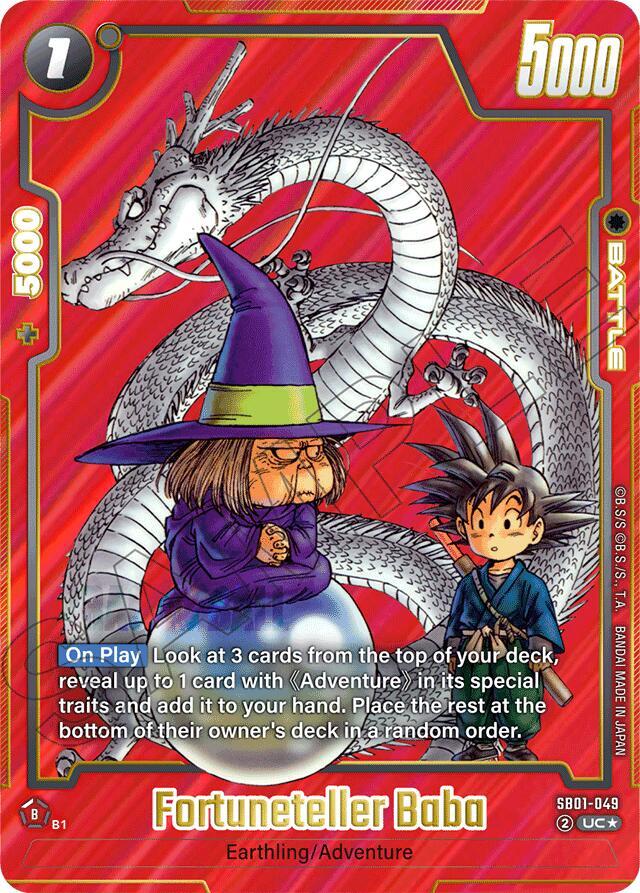 Fortuneteller Baba Alternate Art SB01-049 Manga Booster 01 Fusion World card