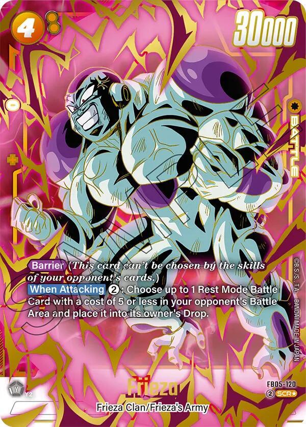 Frieza Alternate Art FB05-120 New Adventure Fusion World card