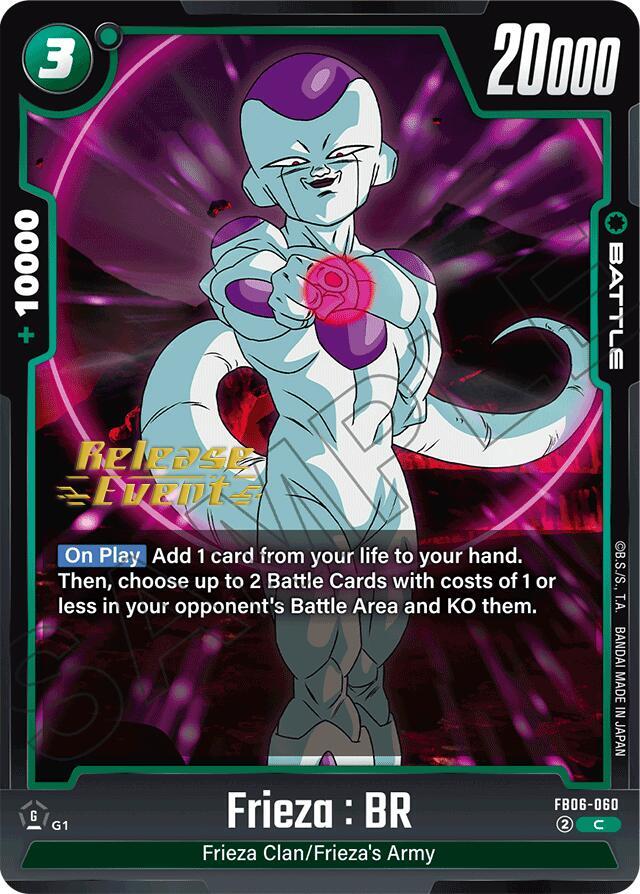 Frieza BR FB06-060 Rivals Clash Release Event Cards Fusion World card
