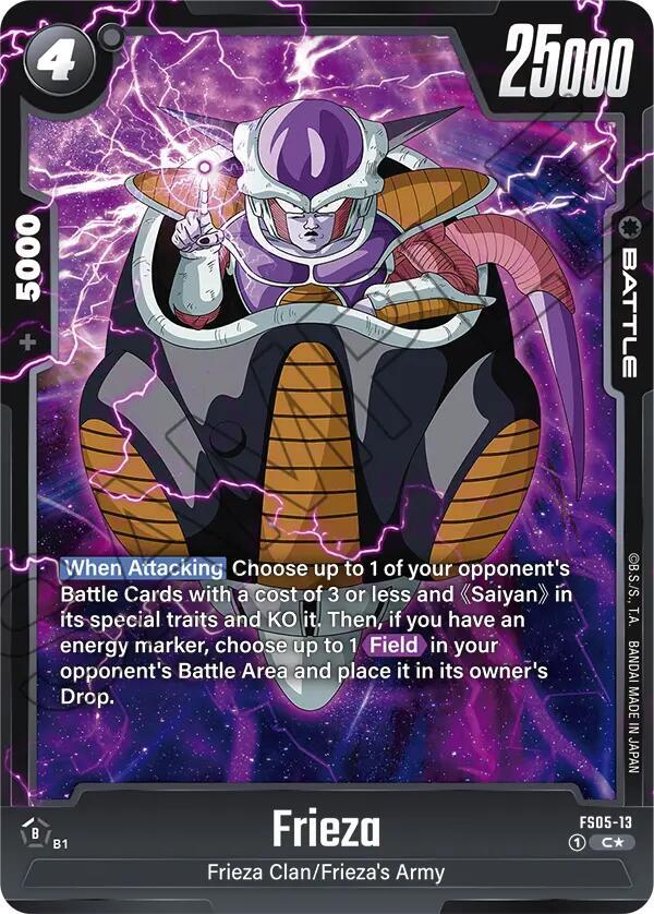 Frieza Bonus Pack Alternate Art FS05-13 Starter Deck 5: Bardock Fusion World card