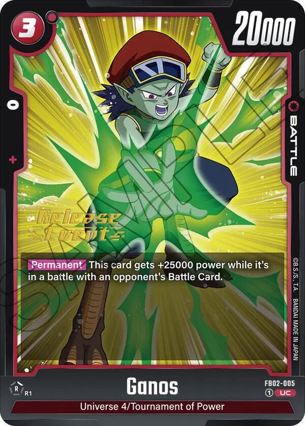 Ganos FB02-005 Blazing Aura Release Event Cards Fusion World card