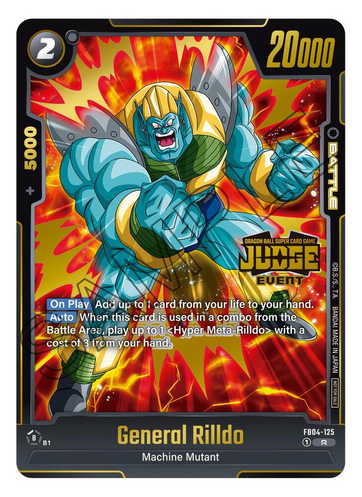 General Rilldo Judge Pack Event Judge 03 FB04-125 Tournament and Championship Promos Fusion World card