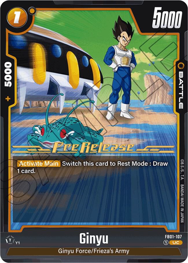 Ginyu FB01-107 Awakened Pulse Pre-Release Cards Fusion World card