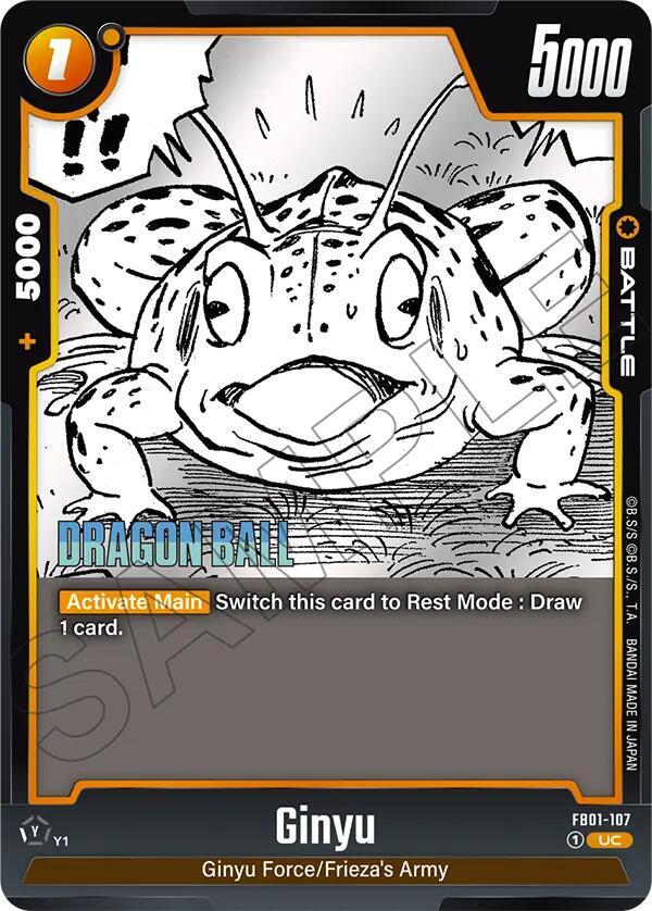 Ginyu FB01-107 Manga Booster 02 Fusion World card