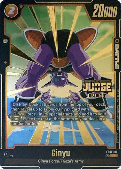 Ginyu Judge Pack Event Judge 01 FB01-108 Tournament and Championship Promos Fusion World card