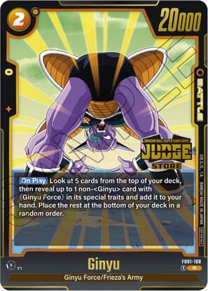 Ginyu Judge Pack Store Judge 01 FB01-108 Tournament and Championship Promos Fusion World card