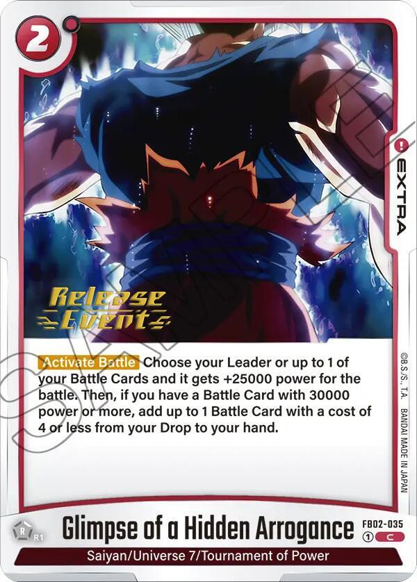 Glimpse of a Hidden Arrogance FB02-035 Blazing Aura Release Event Cards Fusion World card