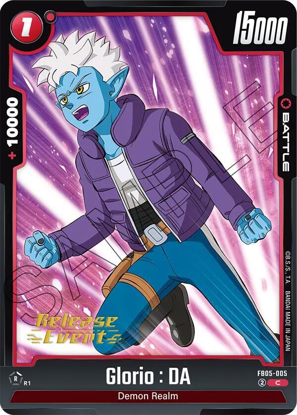 Glorio DA FB05-005 New Adventure Release Event Cards Fusion World card