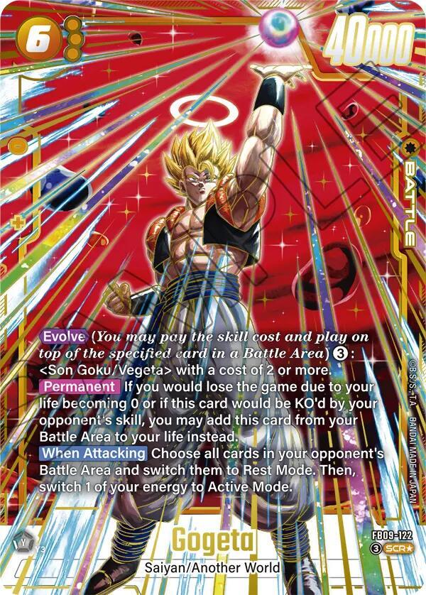 Gogeta Alternate Art FB09-122 Dual Evolution Fusion World card