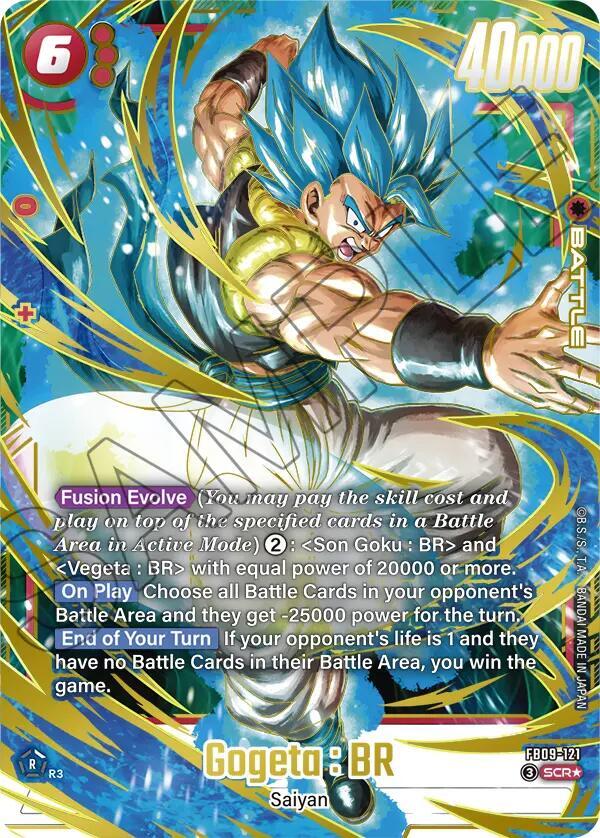 Gogeta BR Alternate Art FB09-121 Dual Evolution Fusion World card