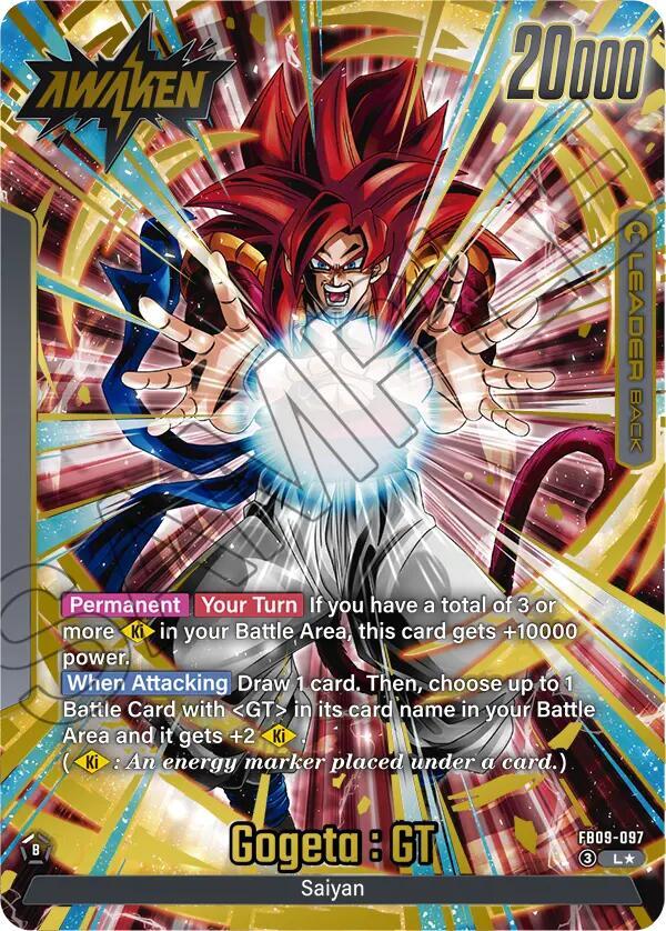 Gogeta GT Alternate Art FB09-097 Dual Evolution Fusion World card