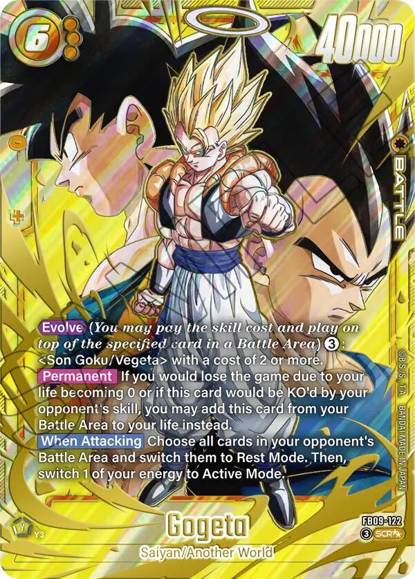 Gogeta Super Alternate Art FB09-122 Dual Evolution Fusion World card