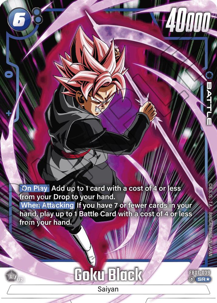 Goku Black Alternate Art FB01-039 Awakened Pulse Fusion World card