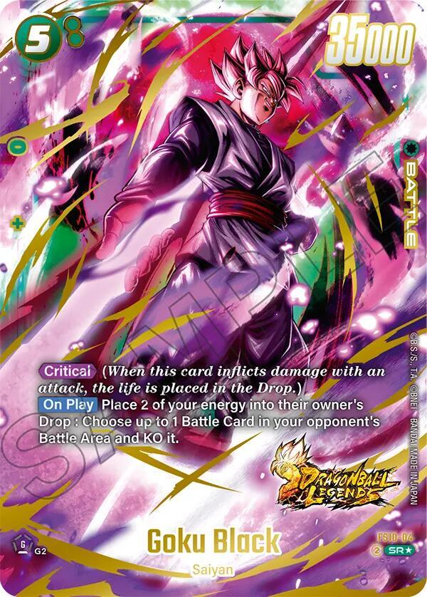Goku Black Bonus Pack Alternate Art FS10-04 Starter Deck 10: Giblet Fusion World card