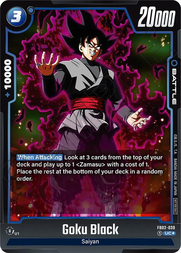 Goku Black Championship Pack 01 FB02-039 Tournament and Championship Promos Fusion World card