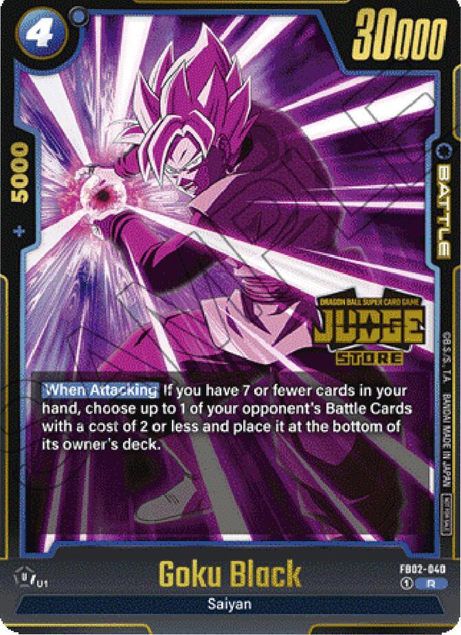 Goku Black Judge Pack Store Judge 02 FB02-040 Tournament and Championship Promos Fusion World card