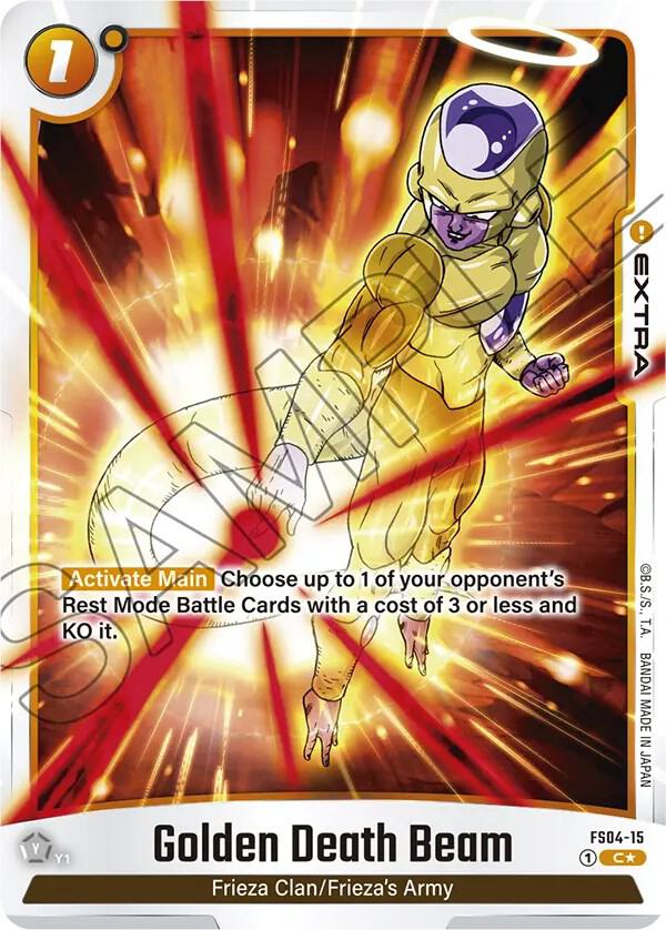 Golden Death Beam Bonus Pack Alternate Art FS04-15 Starter Deck 4: Frieza Fusion World card