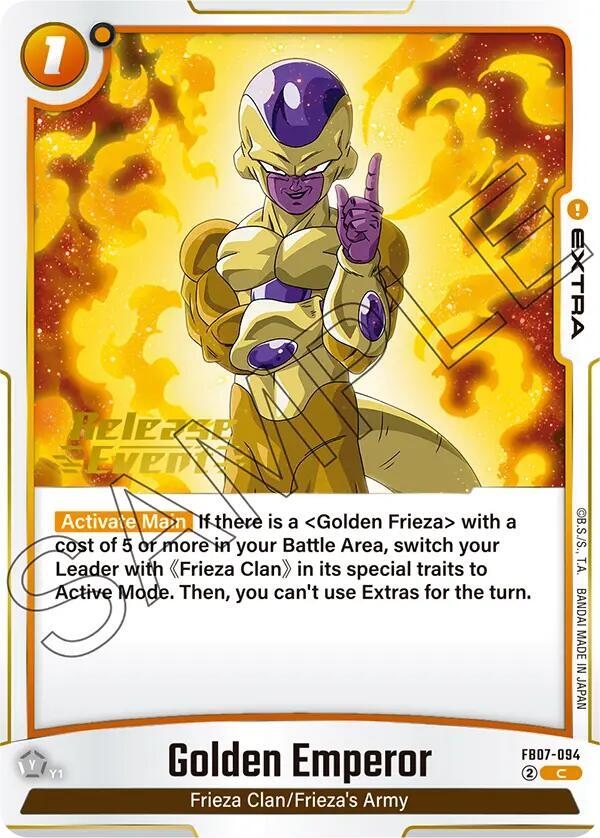 Golden Emperor FB07-094 Wish For Shenron Release Event Cards Fusion World card