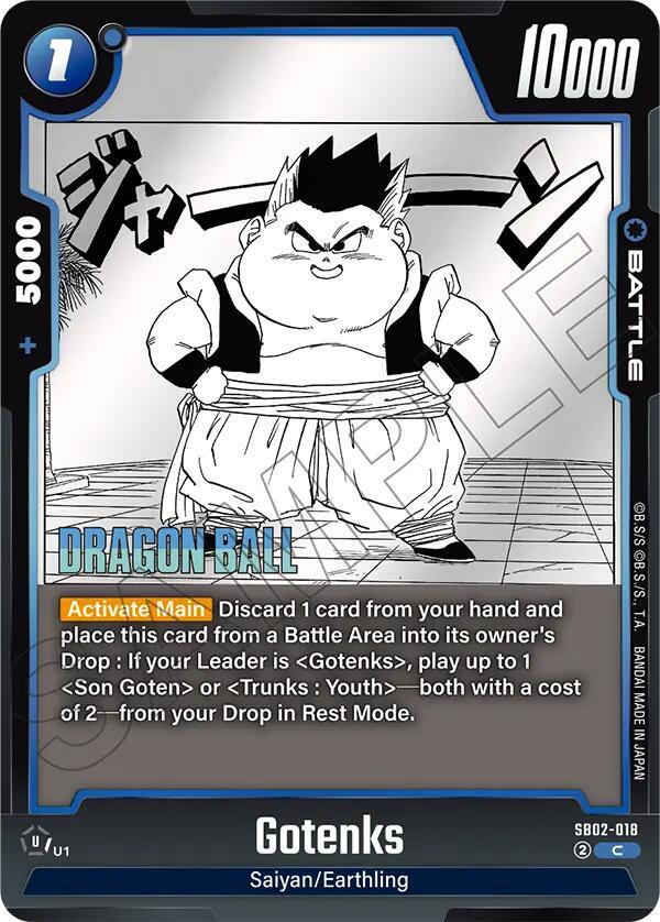 Gotenks SB02-018 Manga Booster 02 Fusion World card