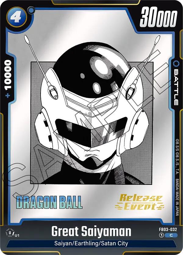 Great Saiyaman FB03-032 Manga Booster 01 Release Event Cards Fusion World card