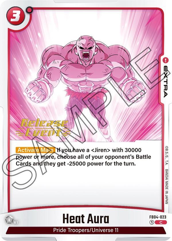 Heat Aura FB04-023 Ultra Limit Release Event Cards Fusion World card