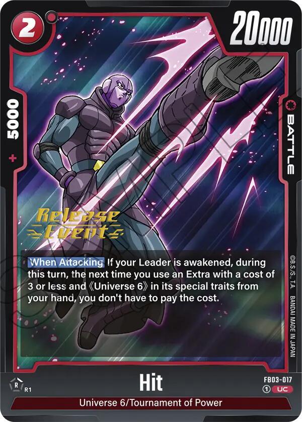Hit FB03-017 Raging Roar Release Event Cards Fusion World card