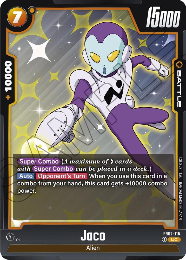 Jaco FB02-115 Blazing Aura Fusion World card