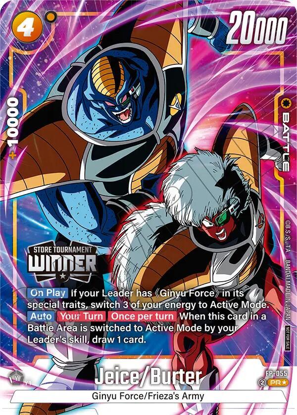 Jeice Burter Tournament Pack Winner 08 FP-055 Tournament and Championship Promos Fusion World card